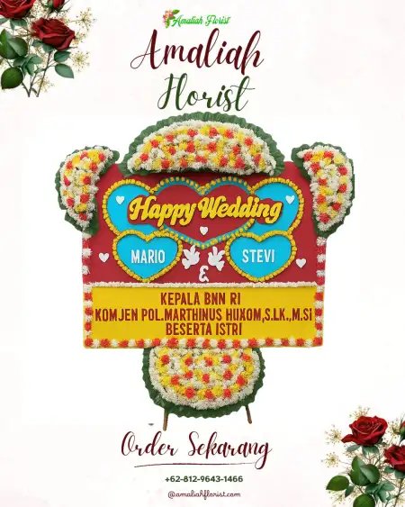 Papan Bunga Pernikahan Ngloning